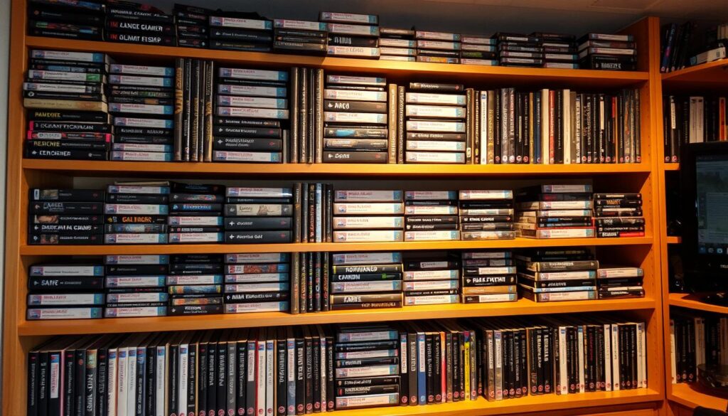 ROM library organization for accessing games