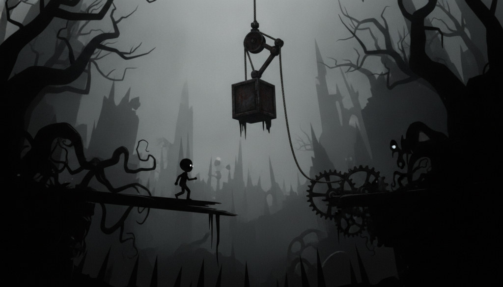 mecânicas de jogo em Limbo mecânicas de jogo em Limbo