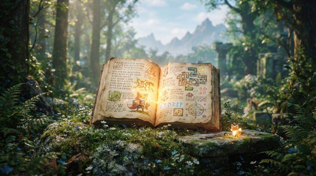 manual e linguagem misteriosa em Tunic