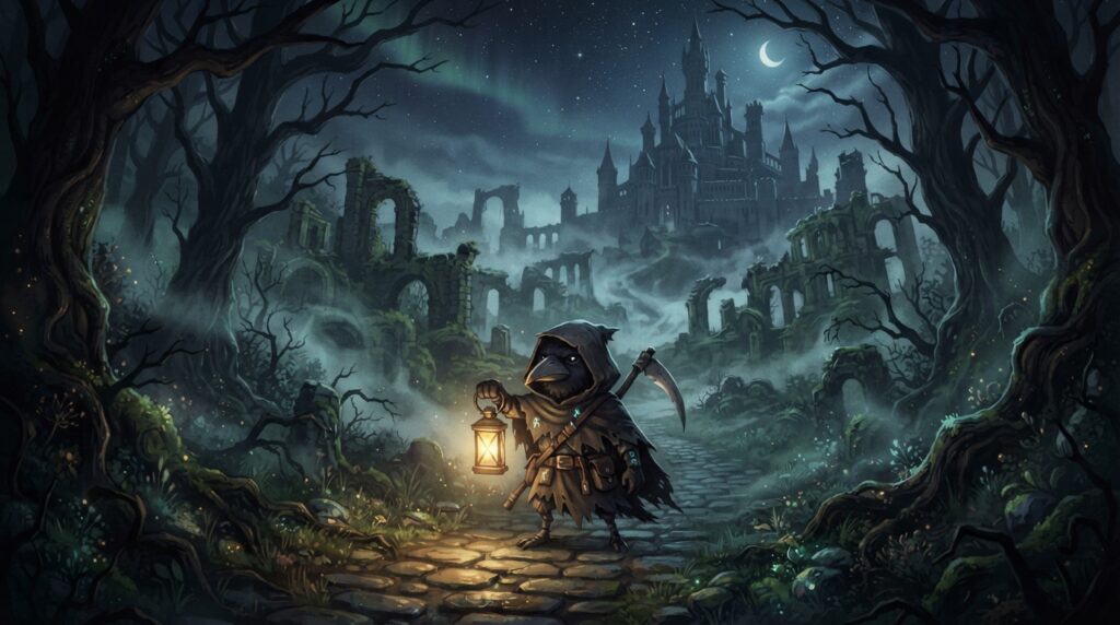 narrativa e mistérios em Death's Door